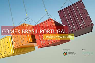 Containeres de produtos indo para portugal